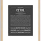 Clyde | Name Art Print