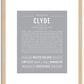 Clyde | Name Art Print