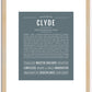 Clyde | Name Art Print