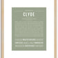 Clyde | Name Art Print