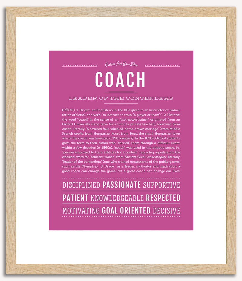 Coach | Name Art Print