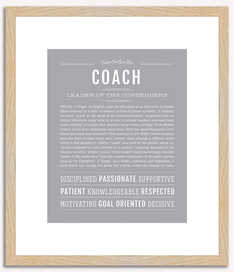 Coach | Name Art Print