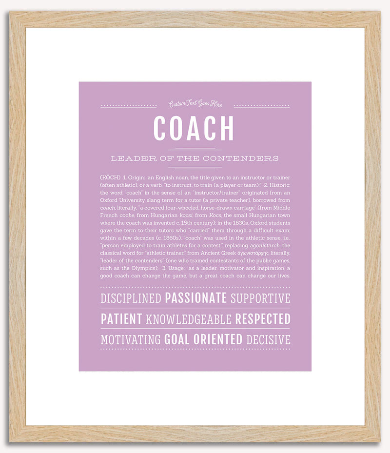 Coach | Name Art Print