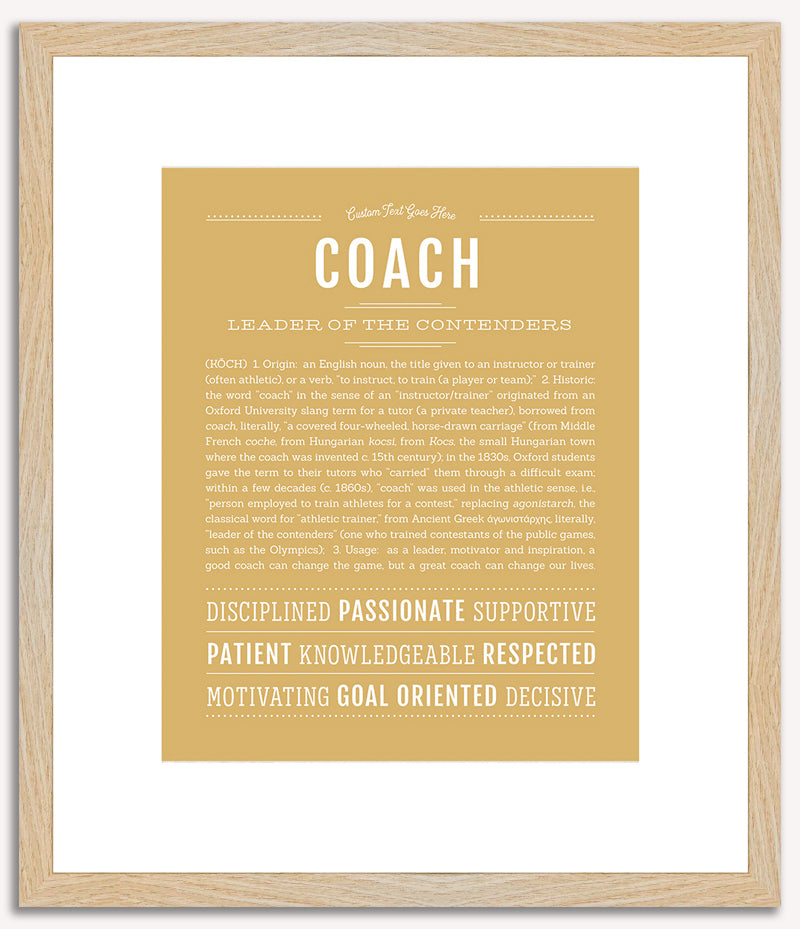 Coach | Name Art Print