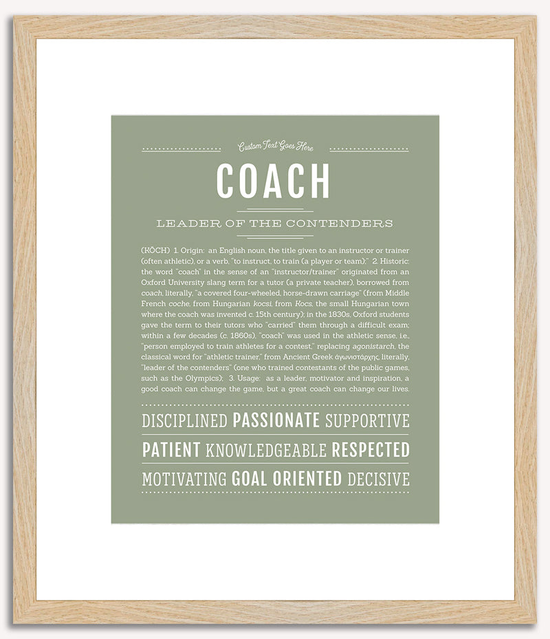 Coach | Name Art Print