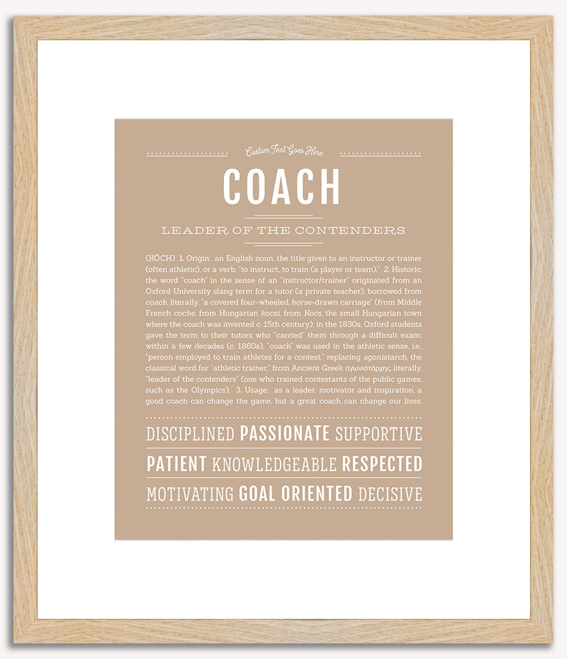 Coach | Name Art Print