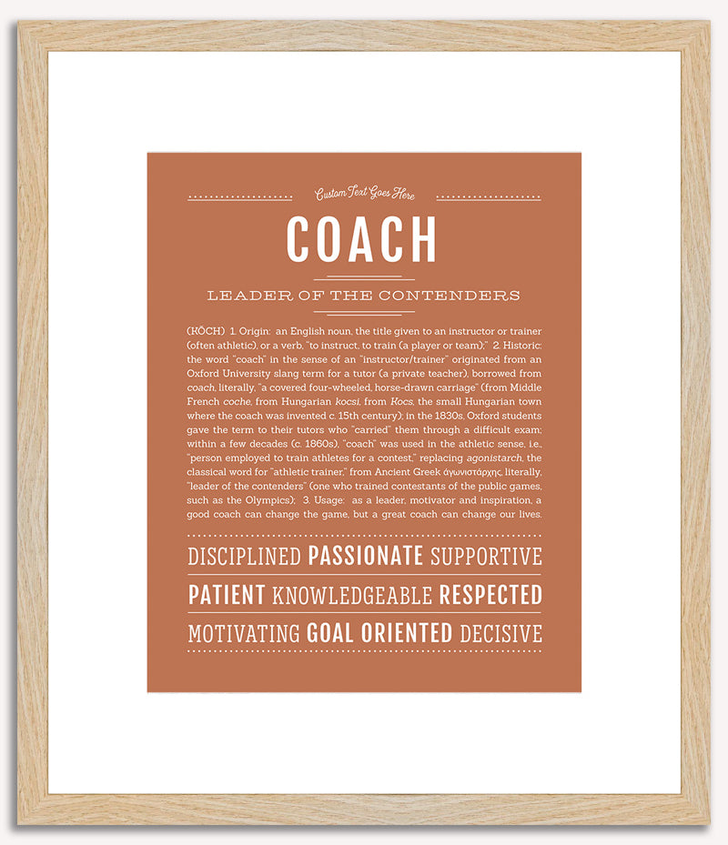 Coach | Name Art Print