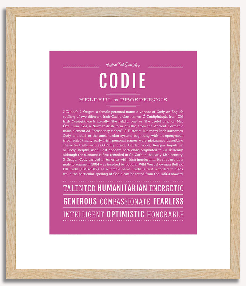 Codie | Name Art Print