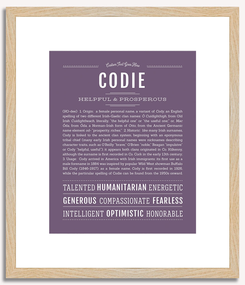 Codie | Name Art Print