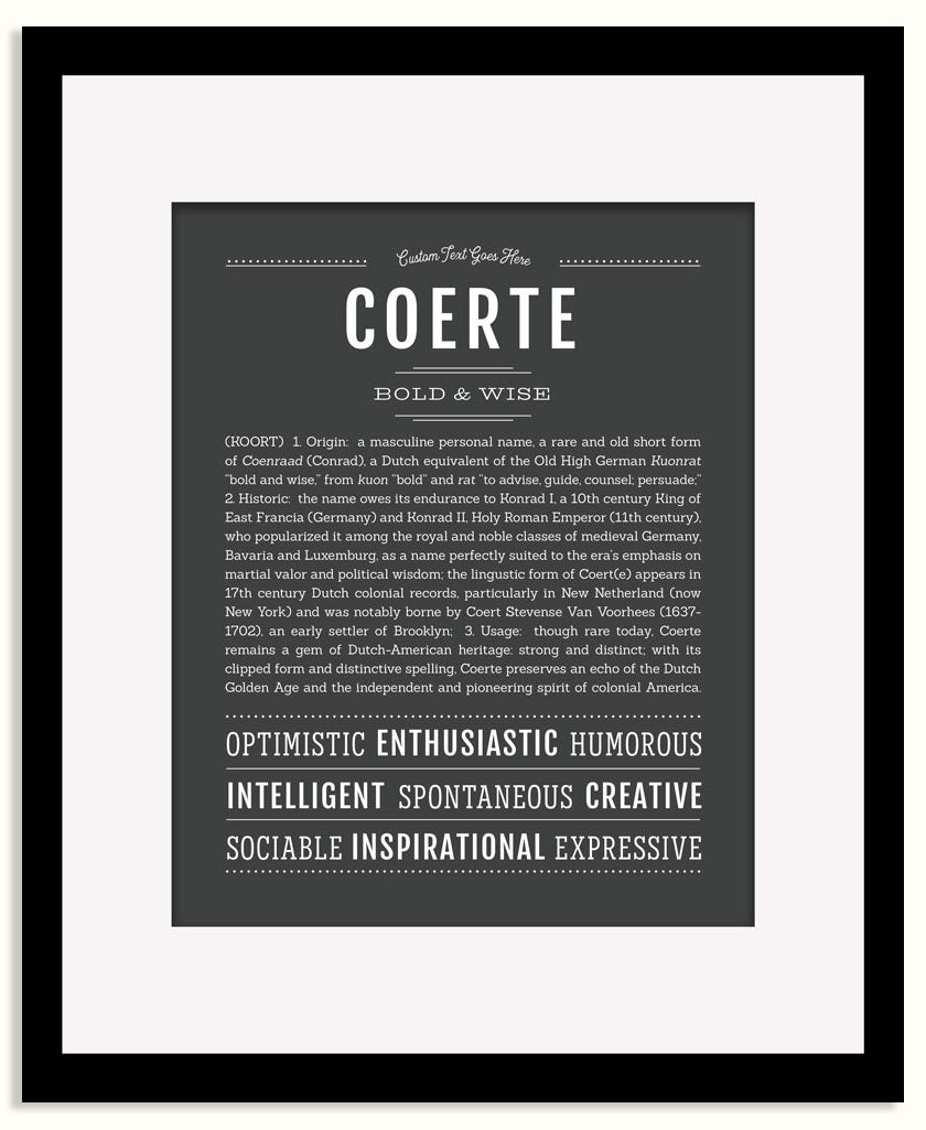 Frame Options | Charcoal Gray | Black Frame, Matted