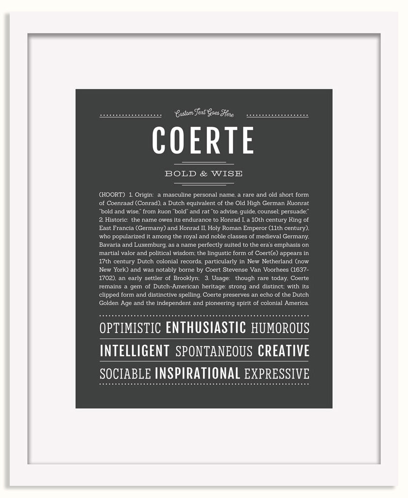 Frame Options | Charcoal Gray | White Frame, Matted