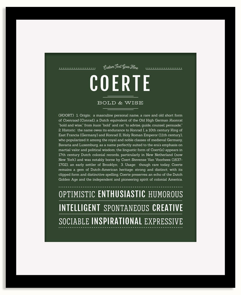 Frame Options | Deep Forest | Black Frame, Matted