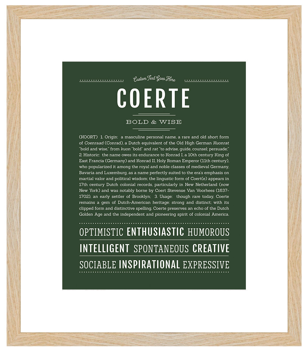 Frame Options | Deep Forest | Maple Frame, Matted