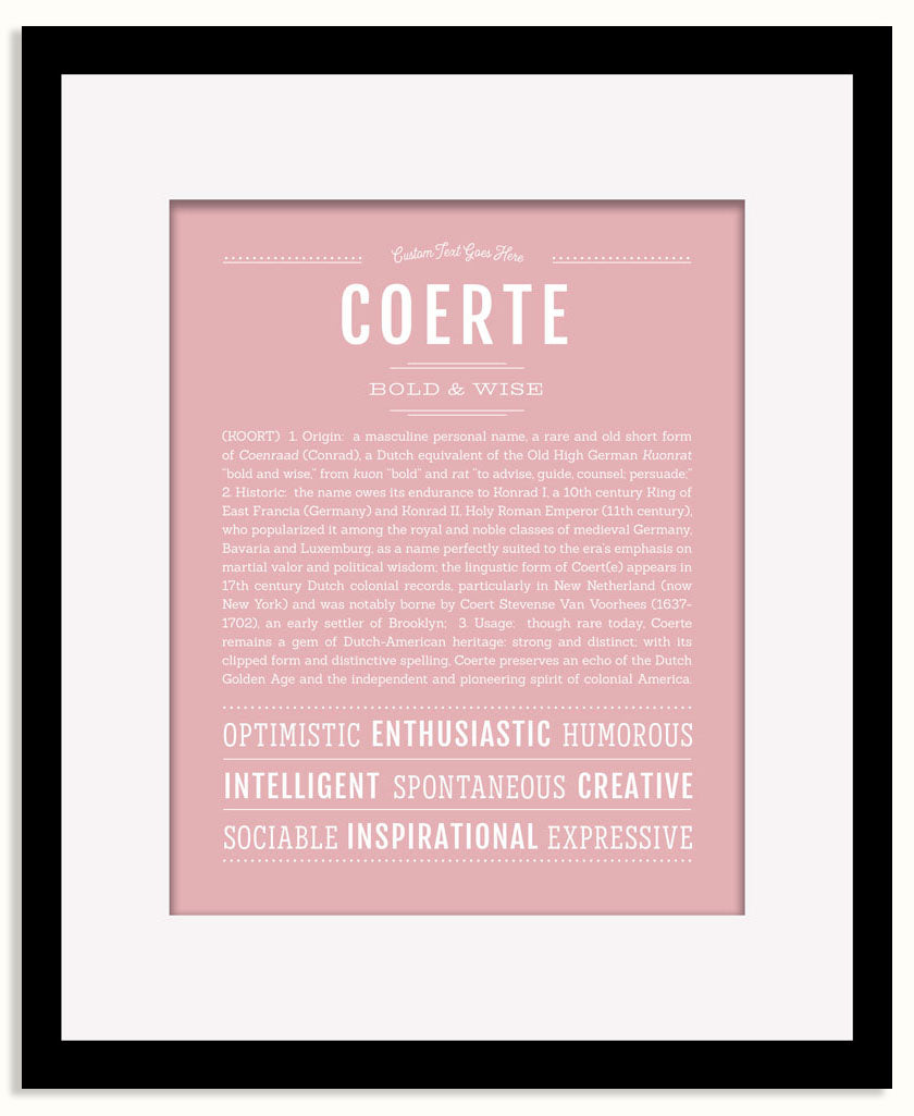 Frame Options | Dusty Rose | Black Frame, Matted