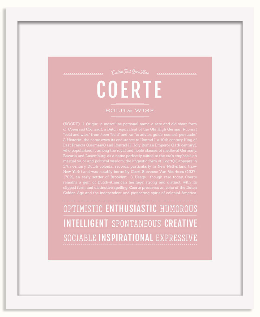 Frame Options | Dusty Rose | White Frame, Matted