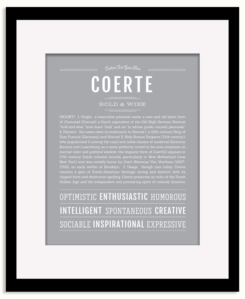 Frame Options | Light Gray | Black Frame, Matted