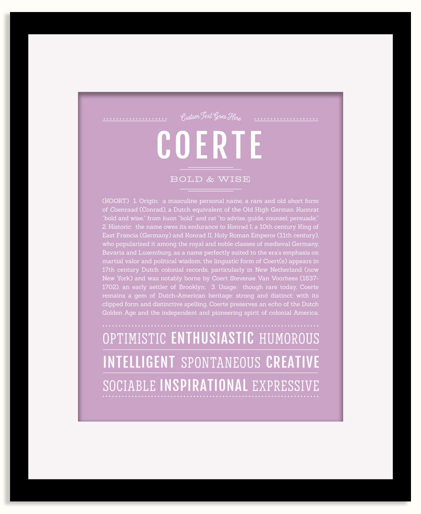 Frame Options | Lilac | Black Frame, Matted