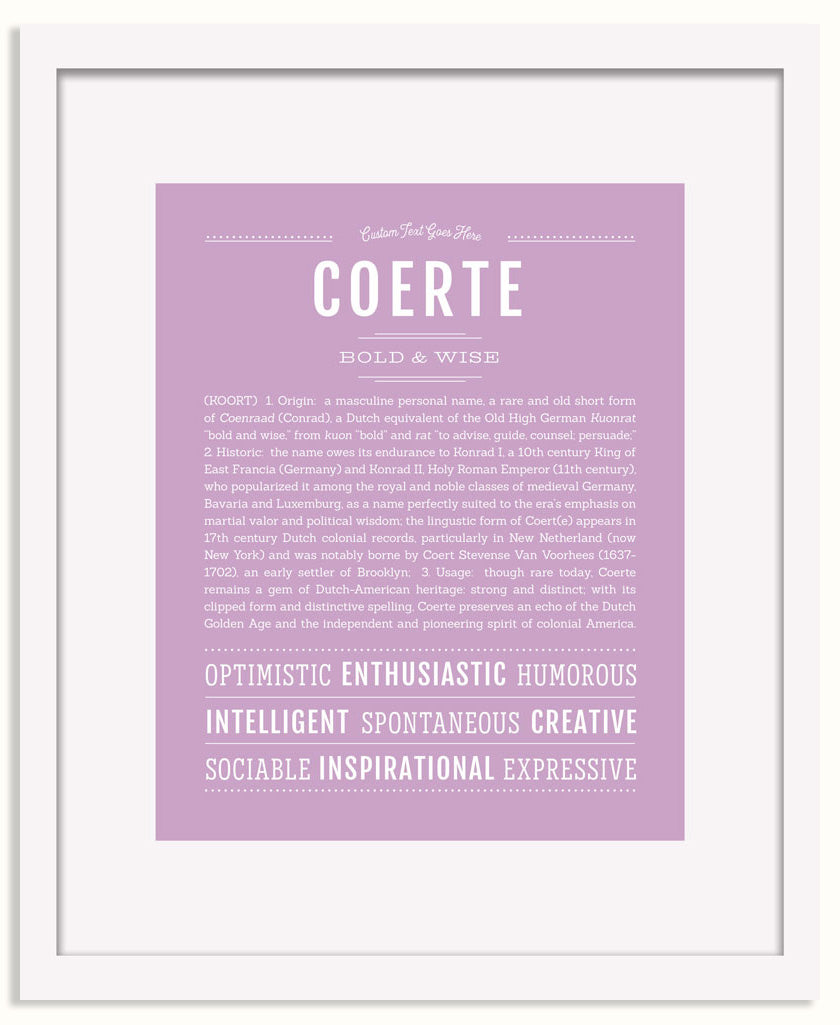 Frame Options | Lilac | White Frame, Matted