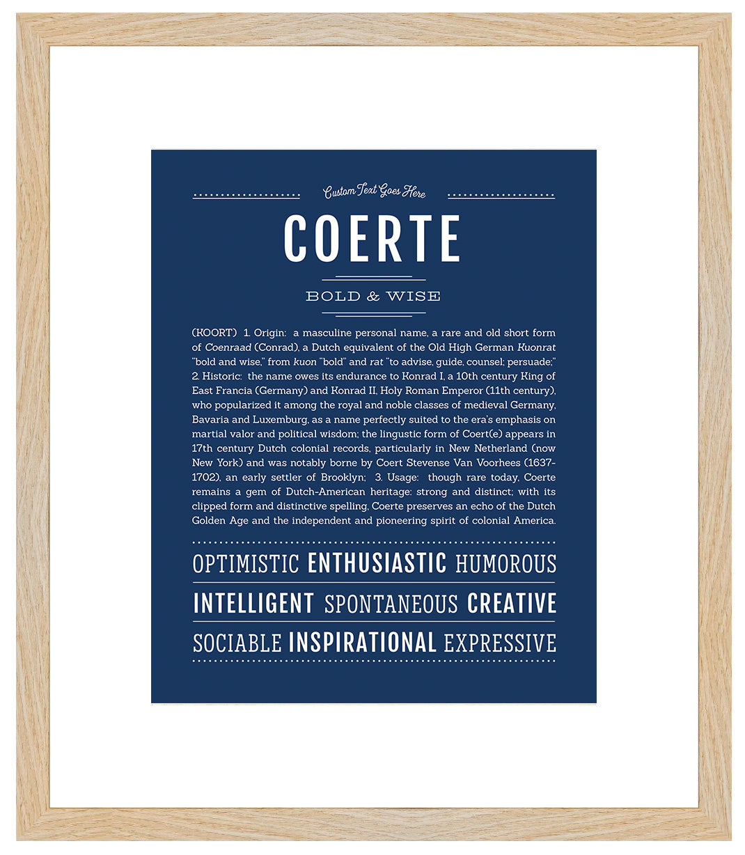 Frame Options | Midnight Blue | Maple Frame, Matted