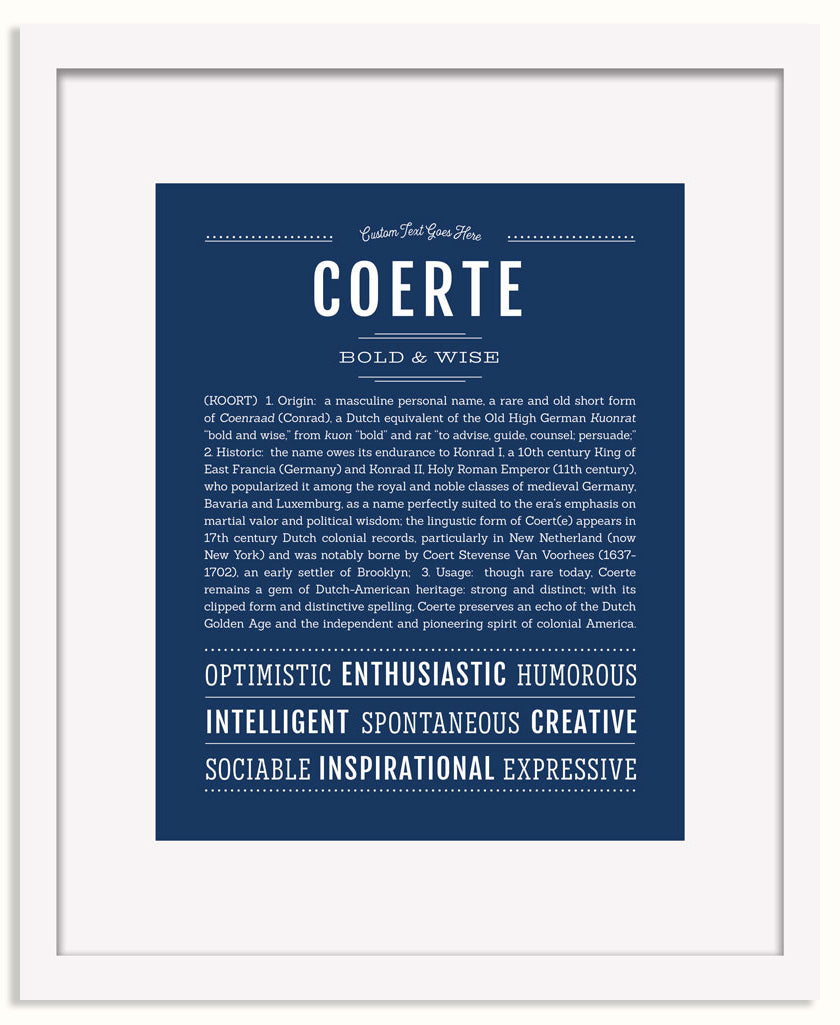 Frame Options | Midnight Blue | White Frame, Matted