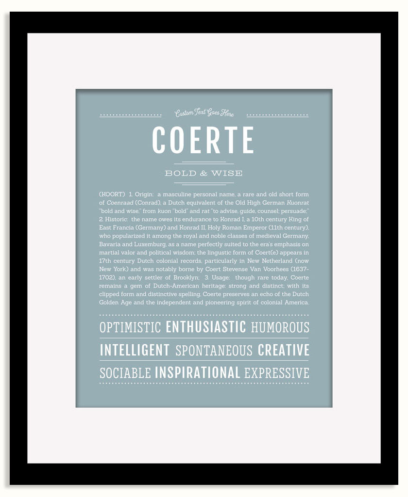 Frame Options | Powder Blue | Black Frame, Matted