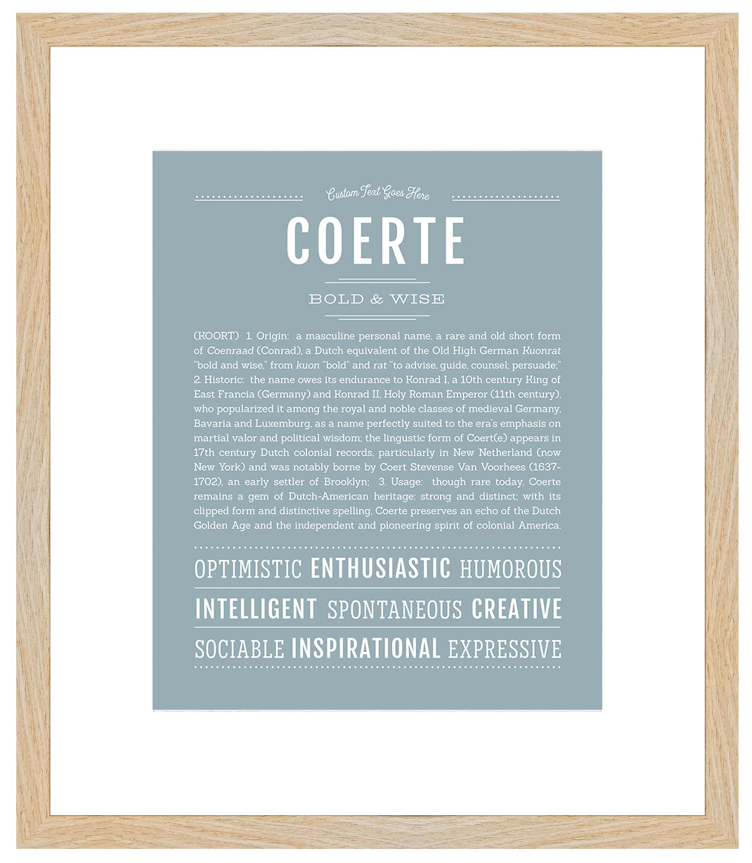 Frame Options | Powder Blue | Maple Frame, Matted