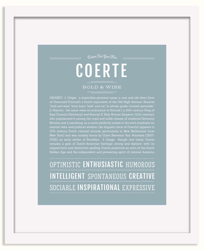 Frame Options | Powder Blue | White Frame, Matted