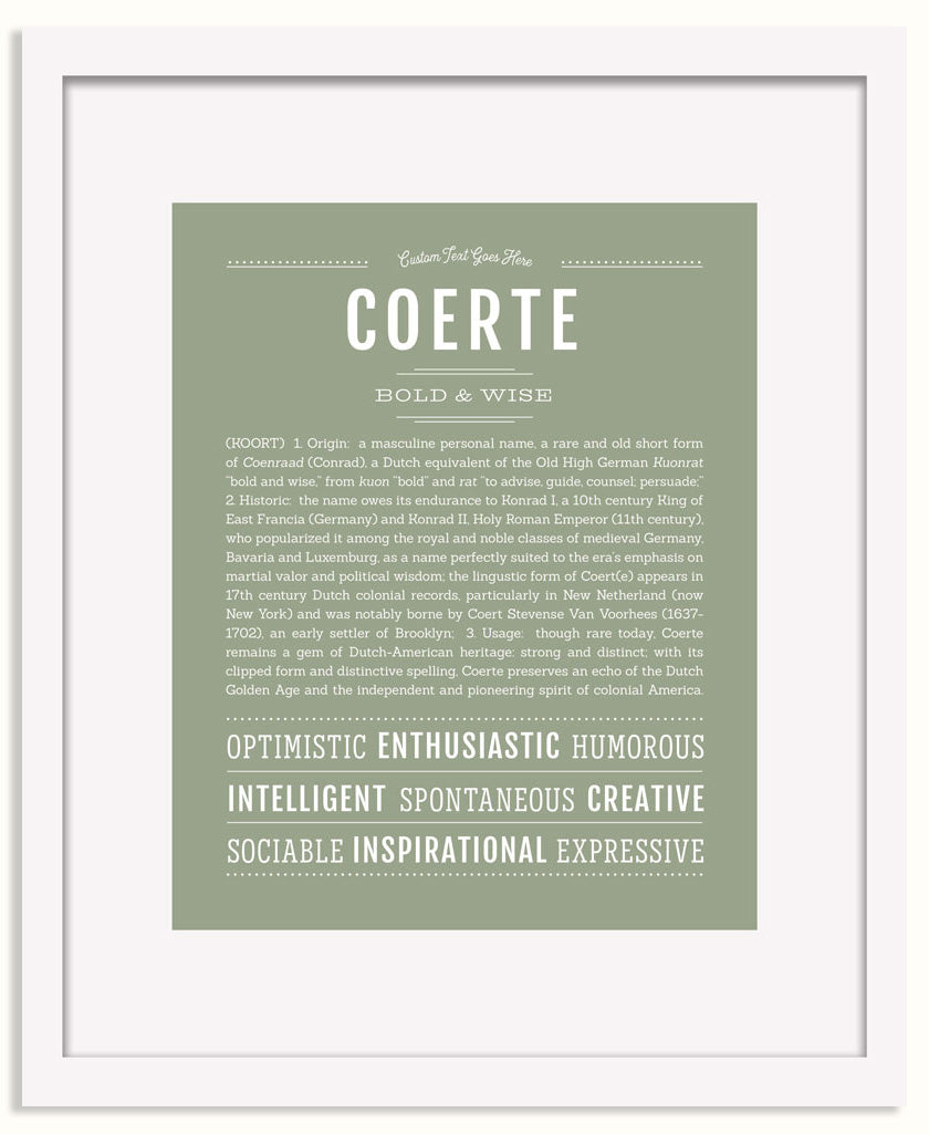 Frame Options | Sage | White Frame, Matted