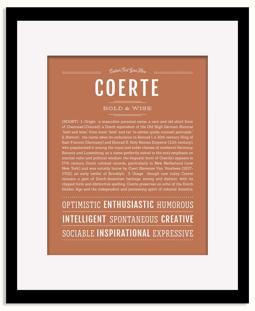 Frame Options | Terra Cotta | Black Frame, Matted