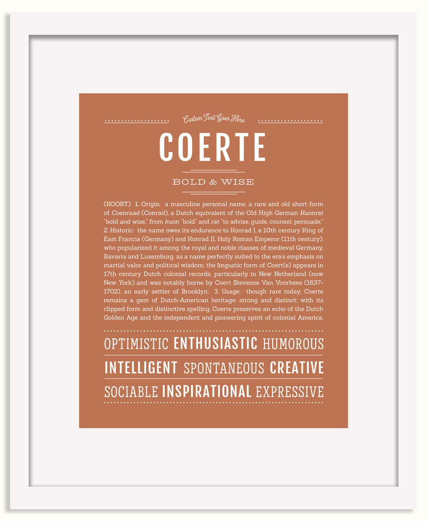 Frame Options | Terra Cotta | White Frame, Matted