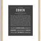 Cohen | Name Art Print