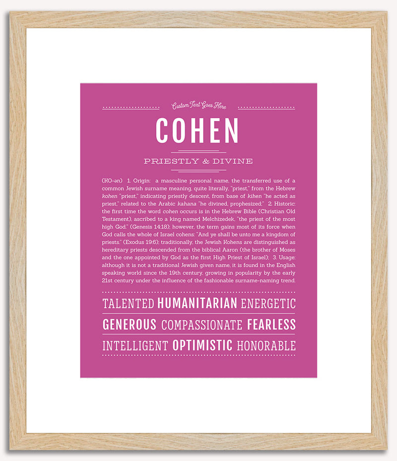 Cohen | Name Art Print