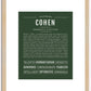 Cohen | Name Art Print