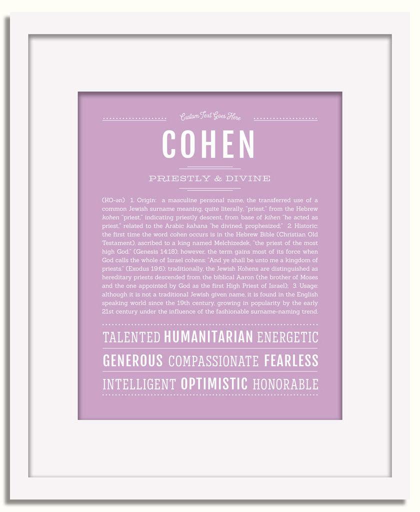 Frame Options | Lilac | White Frame, Matted