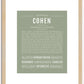 Cohen | Name Art Print