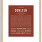 Cohlten | Name Art Print