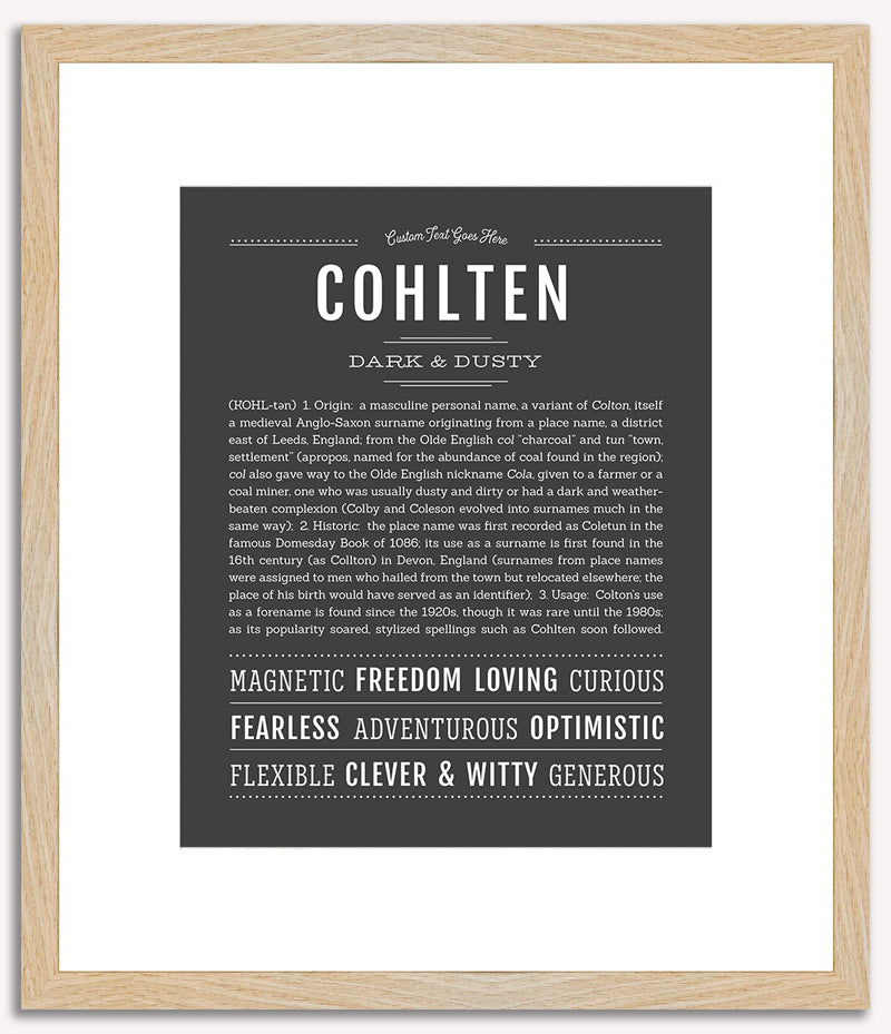 Cohlten | Name Art Print