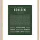 Cohlten | Name Art Print