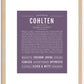 Cohlten | Name Art Print