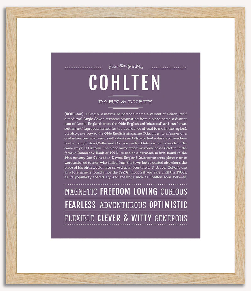 Cohlten | Name Art Print