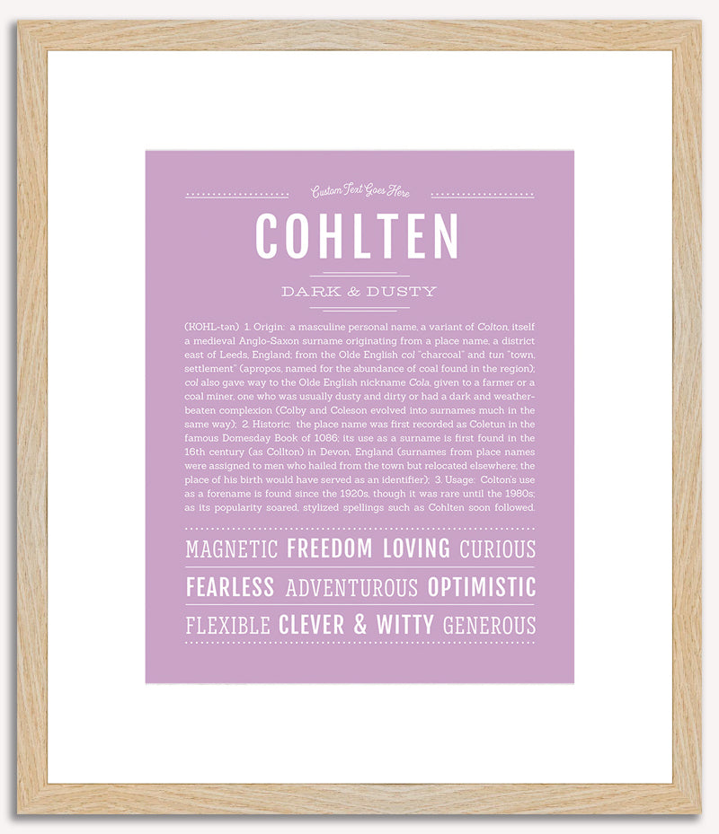 Cohlten | Name Art Print