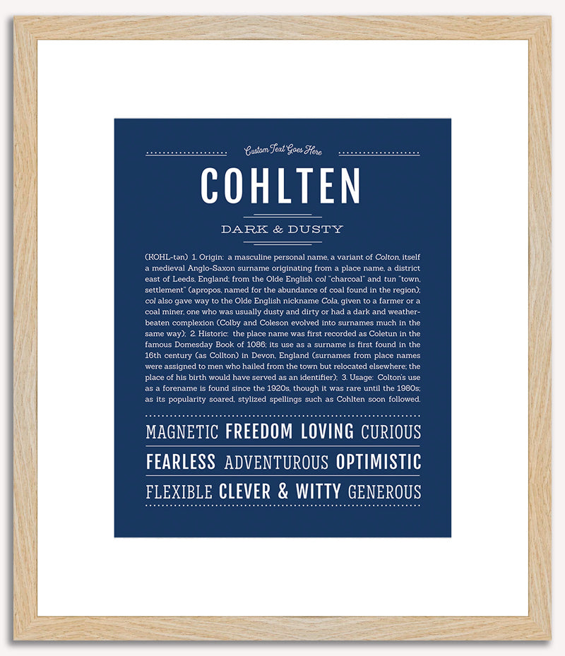 Cohlten | Name Art Print