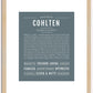 Cohlten | Name Art Print