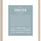 Cohlten | Name Art Print