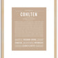 Cohlten | Name Art Print