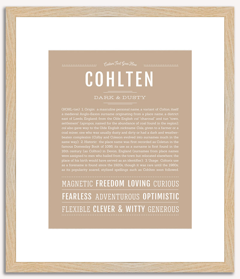 Cohlten | Name Art Print