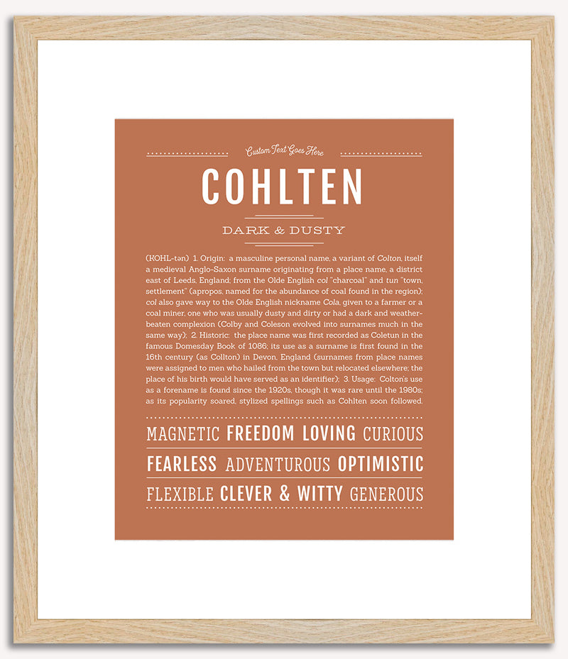 Cohlten | Name Art Print