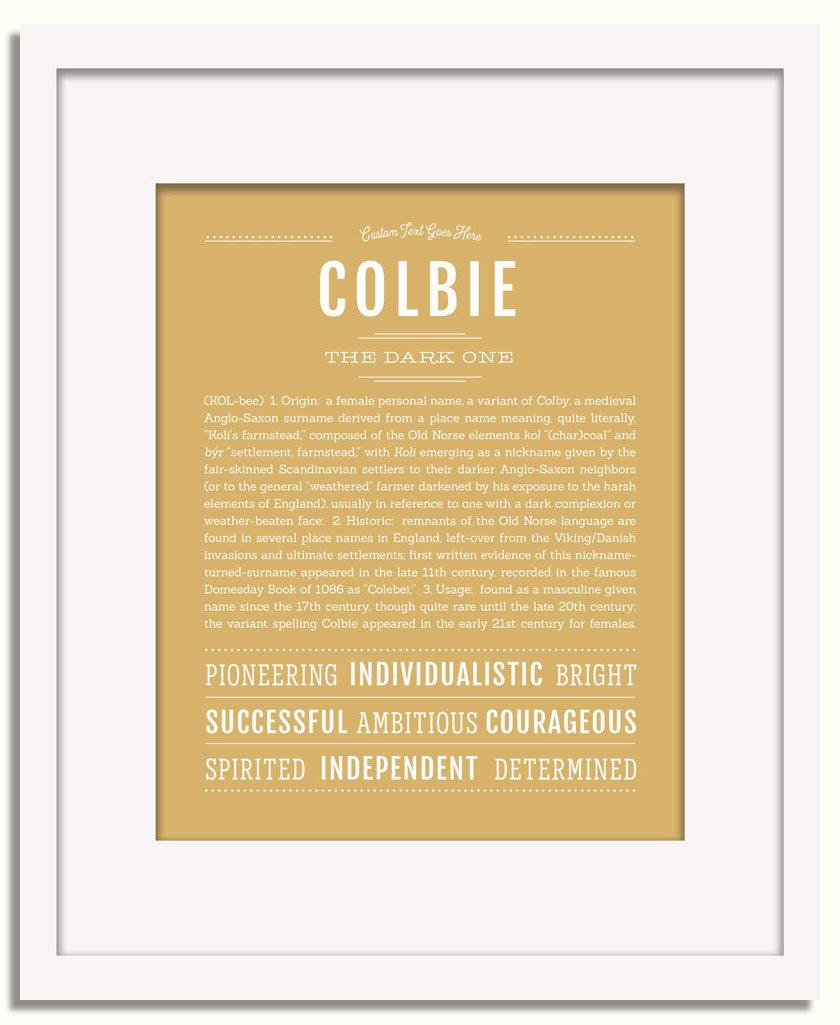 Frame Options | Matte Gold | White Frame, Matted