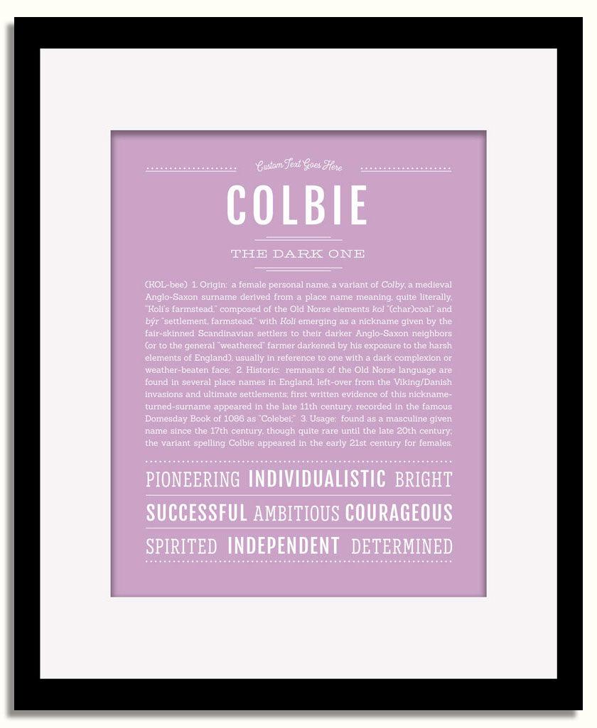 Frame Options | Lilac | Black Frame, Matted