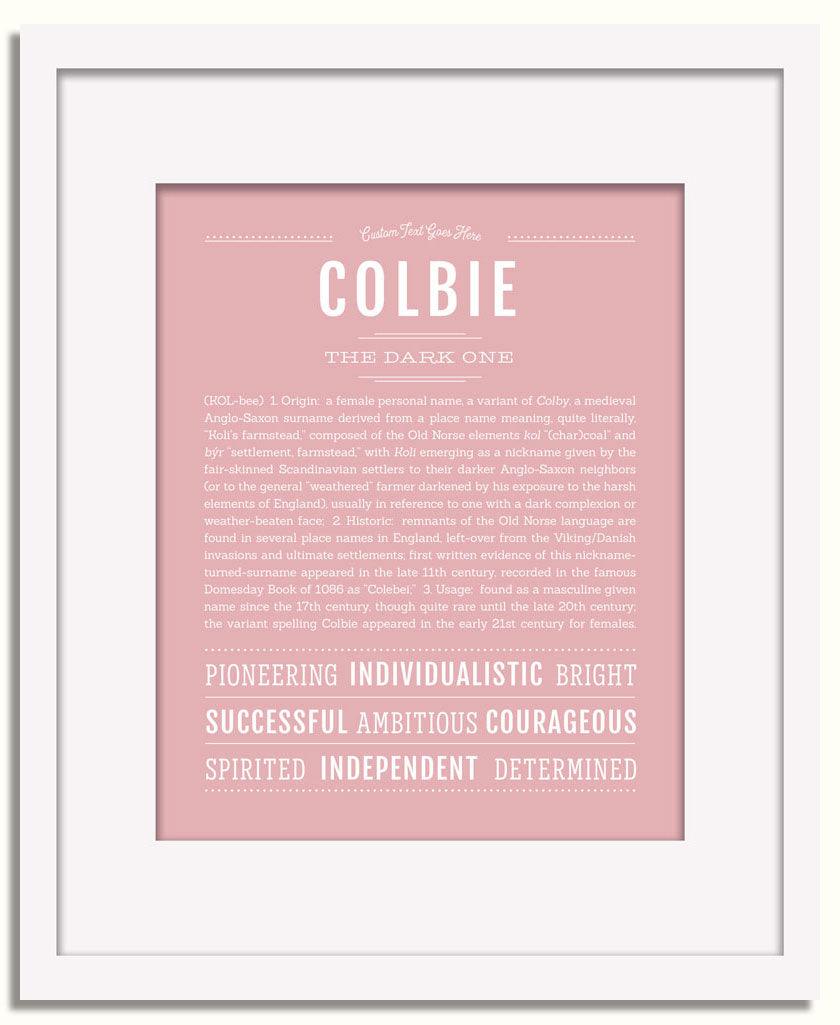 Frame Options | Dusty Rose | White Frame, Matted